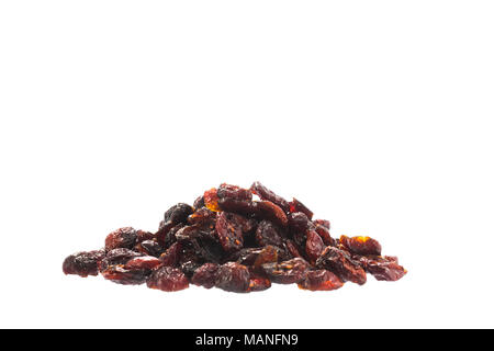 Dried cranberries isolated on white background Stock Photo