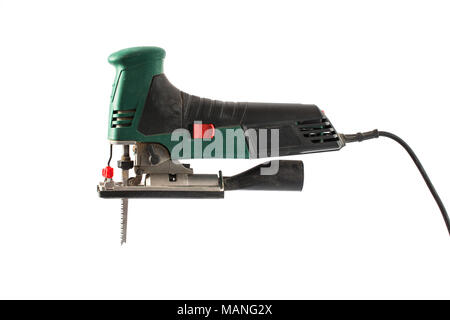 Electric jig saw isolated on a white background Stock Photo