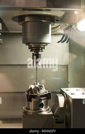 Detail of stainless steel machinery in physics laboratory Stock Photo