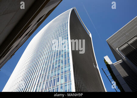 LONDON - MAY, 2017: Low angle view of The Walkie Talkie building, 20 Fenchurch Street, City Of London, London Stock Photo
