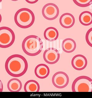 Seamless colorful pattern with stylized doughnuts, donuts, circles vector texture background Stock Vector