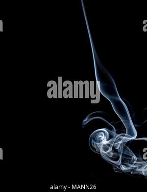 lines smoke on black background, Stock Photo