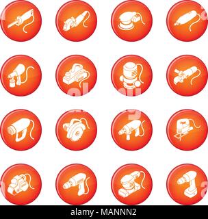 Electric tools icons set, isometric cartoon style Stock Vector Image ...