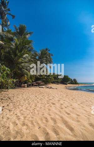 View at tropical beach at Matara, Sri Lanka Stock Photo