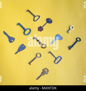 different keys on the table Stock Photo