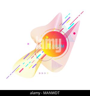 Graphic background with geometric elements. Modern colorful geometric pattern. Vector illustration. Stock Vector