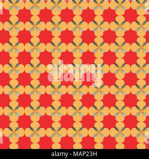 Vector illustration of shining grey stars and red geometric shapes on orange background for printing Stock Vector