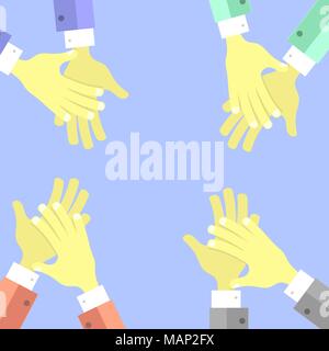Clapping Hands Set Stock Vector