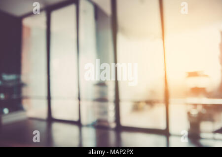 defocus blur abstract background of modern bedroom interior Stock Photo