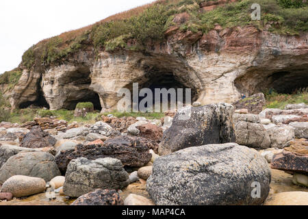 The Kings Caves on the Isle of Arran, Scotland, UK. Stock Photo