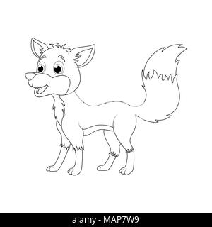 cartoon fox animal outline Stock Vector Image & Art - Alamy