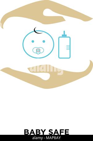 baby safe icon on white background, vector icon illusration Stock Vector