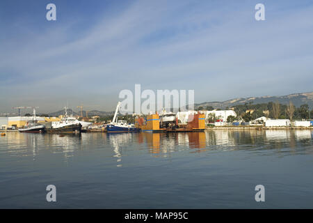 Naval dock yard La Seyne sur Mer Stock Photo