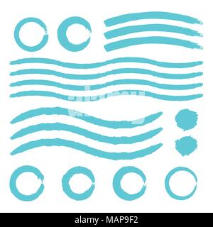 Set of Hand Painted Brush Strokes. Watercolor Brush Strokes. Vector illustration. Stock Vector
