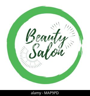 Beauty Salon label. Eco style and Wellness Life. Healthy Lifestyle badges. Vector illustration icon. Stock Vector