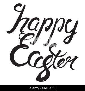 Happy Easter lettering. Badge and Card for celebration. Easter day badges. Vector illustration icon. Stock Vector