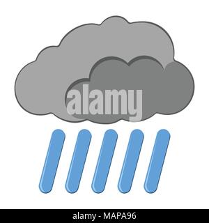 Rain with Cloud Icon. Weather label for Web on white background ...