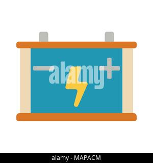Accumulator Icon. Energy label for Web on white background. Flat Vector Illustration. Stock Vector