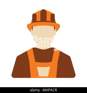 Engineer Icon. Energy label for Web on white background. Flat Vector Illustration. Stock Vector