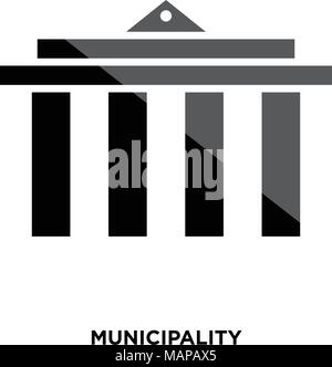 municipality icon isolated on white background for your web, mobile and ...