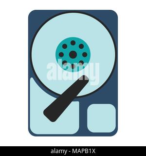 HDD icon. Flat Vector illustration on white background. Stock Vector