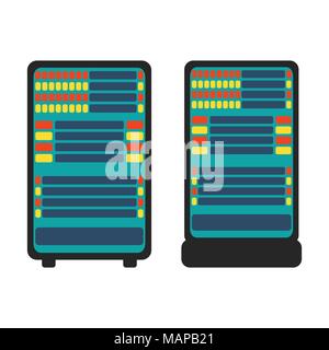 Database server icon. Flat Vector illustration on white background. Stock Vector