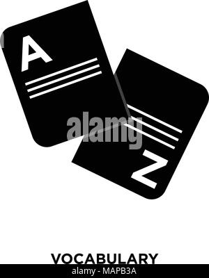 vocabulary icon isolated on white background for your web, mobile and app design Stock Vector