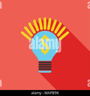 Idea icon. Business concept for web and ui design. Flat Vector illustration. Stock Vector