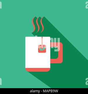 Team and coffee cup icon. Flat Vector illustration. Stock Vector