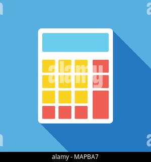 Calculator icon. Business concept for web and ui design. Flat Vector illustration. Stock Vector