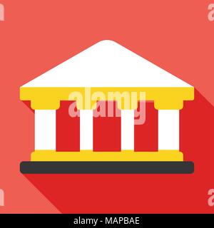 Bank icon. Business concept for web and ui design. Flat Vector illustration. Stock Vector