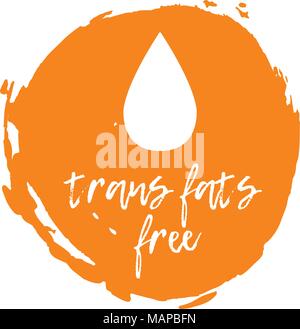 Trans Fats Free icon. Food intolerance symbols. Vector illustration. Stock Vector