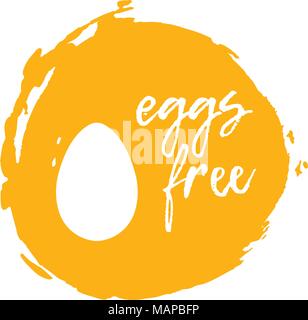 Egg Free icon. Food intolerance symbols. Vector illustration. Stock Vector