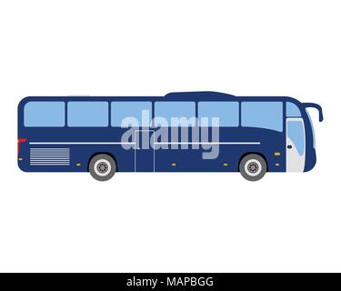 Bus flat icon and logo. Cartoon Vector illustration. Stock Vector
