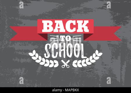 Back to School Typographic - Vintage Style Back to School. Vector illustration. Stock Vector