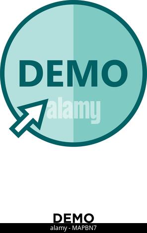 demo icon isolated on white background for your web, mobile and app design Stock Vector