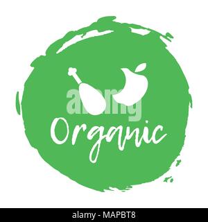 Recycling waste sorting icon - organic. Vector illustration. Stock Vector