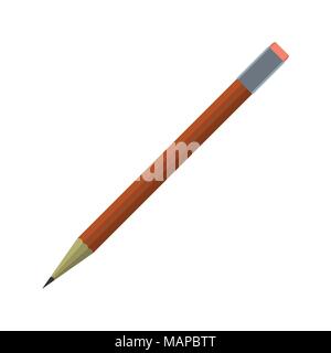 Cartoon Pencil icon. Schools Supplies. Isolated Vector illustration. Stock Vector