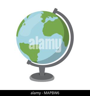 Cartoon Globe icon. Schools Supplies. Isolated Vector illustration. Stock Vector