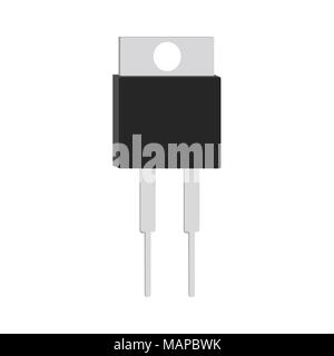 Transistor cartoon icon. Vector illustration. Stock Vector