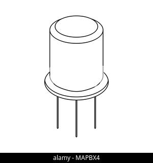 Transistor outline icon. Vector illustration Stock Vector Image & Art ...