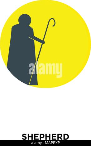 shepherd icon isolated on white background for your web, mobile and app design Stock Vector