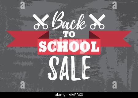 Back to School Sale Typographic - Vintage Style Back to School. Stock Vector