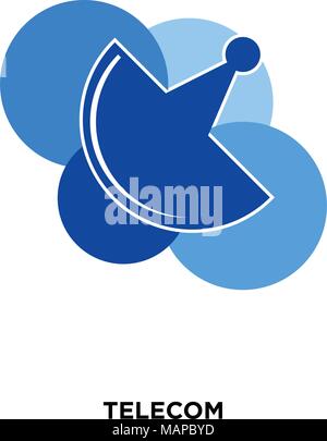 telecom icon isolated on white background for your web, mobile and app design Stock Vector