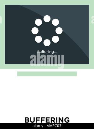 buffering icon isolated on white background for your web, mobile and ...