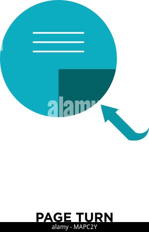 page turn icon isolated on white background for your web, mobile and app design Stock Vector