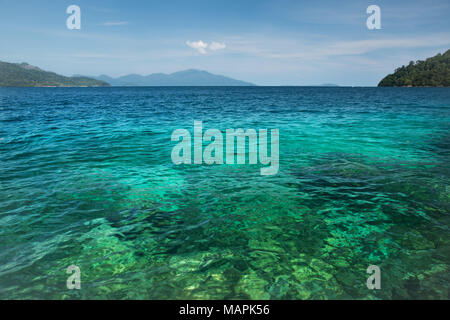 water emerald background in sea rippled, surface and level Stock Photo