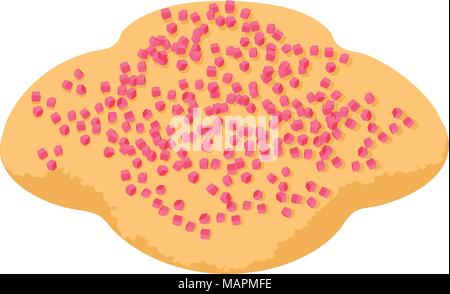 Sprinkling biscuit icon, isometric style Stock Vector