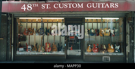 48th Street Custom Guitar Shop in New York, America Stock Photo