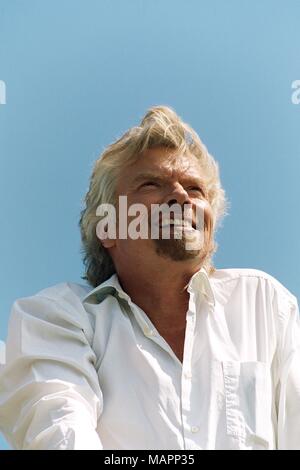 Richard Branson at Biggin Hill airshow in 2003 Stock Photo